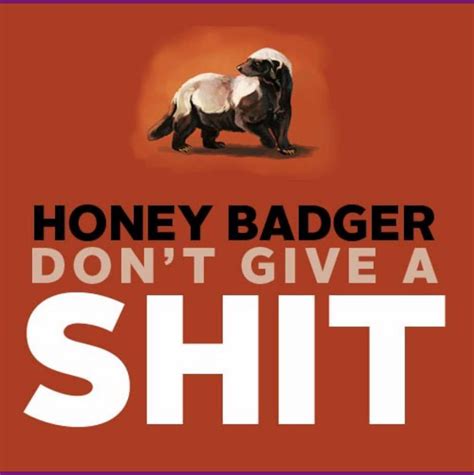 nice - Honey Badger dont care! Honey Badger dont give a SHIT! | Honey ...