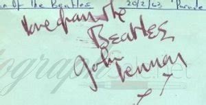 John Lennon Autographs and Autograph Examples - The Beatles