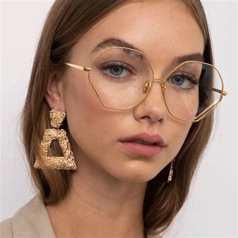 Fawcet Hexagon Optical Frame in Yellow Gold | Womens glasses frames, Glasses trends, Womens glasses