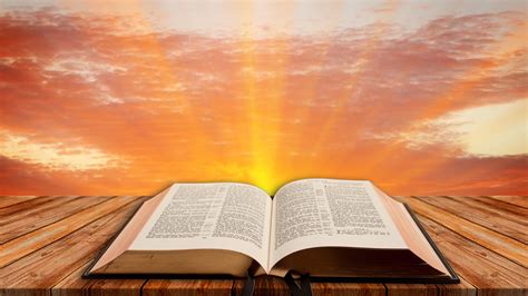 Open Bible With Sunset Christian Worship Loop Video in 1080p HD