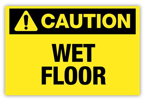 Caution - Wet Floor Label