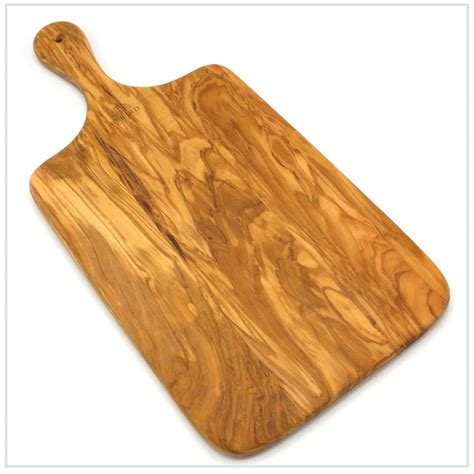 Cutting Board with Handle in Olive Wood - The Triggerfish Cookshop