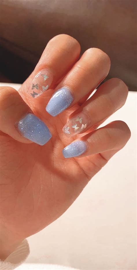 Blue Acrylic Nails, Simple Acrylic Nails, Acrylic Nails Coffin Short, Summer Acrylic Nails ...