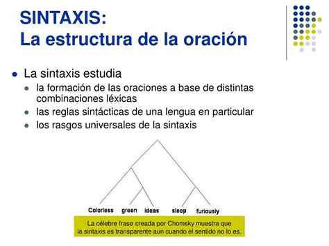 PPT - SINTAXIS: La estructura de la oración PowerPoint Presentation, free download - ID:1346367