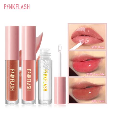 PINKFLASH Lip Gloss Liptint Long Lasting Not Dry Plumping Lip Tint ...