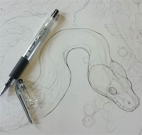 A very slither-y beginning! I am so excited about this piece that is part of a collaboration ...