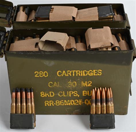 Lot - 560 rds USGI .30-06 M1 GARAND AMMO ON CLIPS