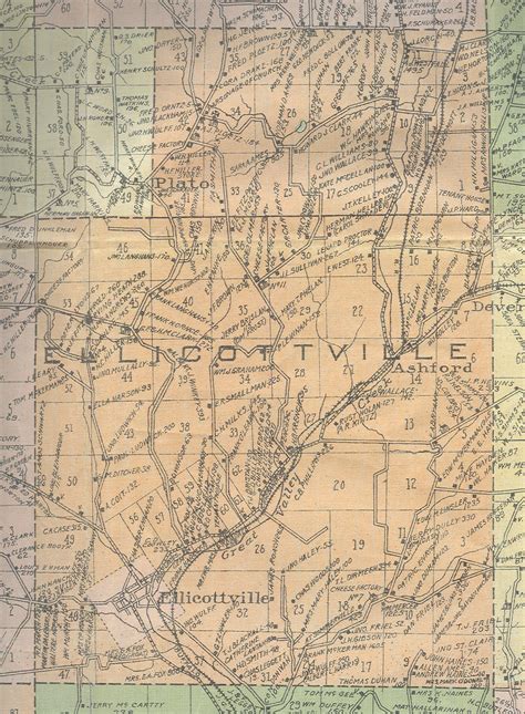 Cattaraugus County, NY Wall Map (1916)