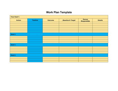 Work Plan - 40 Great Templates & Samples (Excel / Word) ᐅ TemplateLab