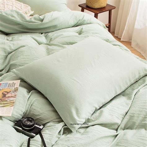 Sage Green Color Cotton Duvet Cover Set Organic Duvet Cover - Etsy Canada