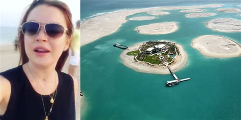 Lindsay Lohan visited Dubai's World Islands