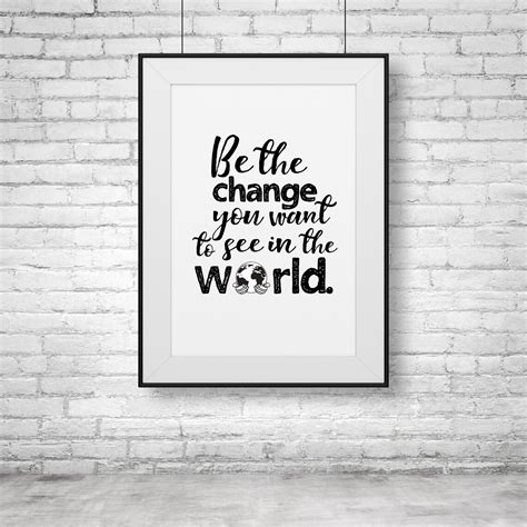 Inspirational Quote Wall Art Downloadable Print Be The | Etsy