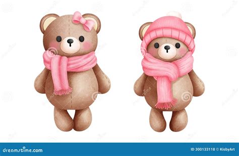 Set Valentine Teddy Bear Royalty-Free Illustration | CartoonDealer.com #60854484