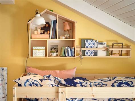 Bunk Bed Wall, Bunk Bed Decor, Bunk Bed Shelf, Shelf Above Bed, Bed ...