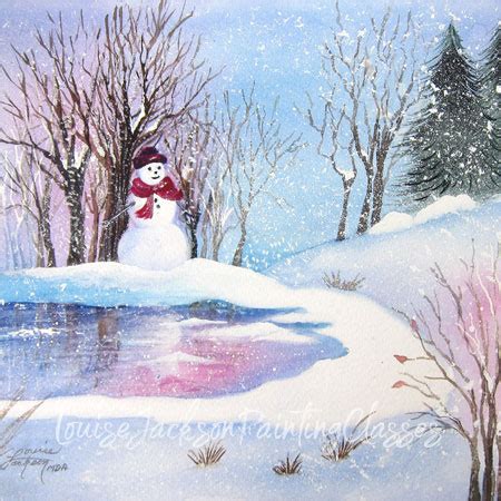 Snowman - Louise Jackson Painting Classes