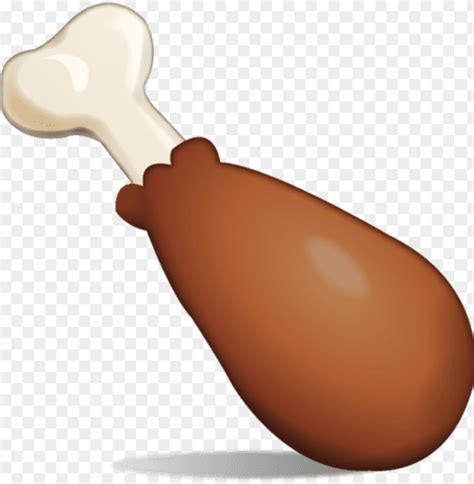 Download Poultry Leg Emoji Icon - Chicken Wing Emoji PNG Transparent ...