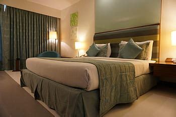 bedroom with lamps, various, bed, bedroom, home, house, interior ...