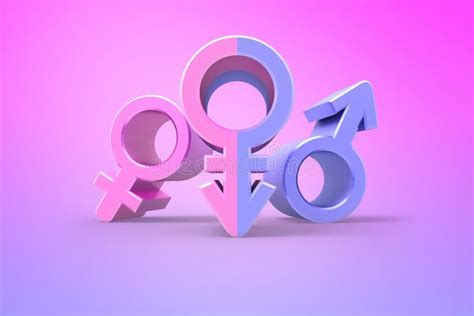 Venus and Mars Signs. Symbols of Gender Concept Design. 3D Illustration ...