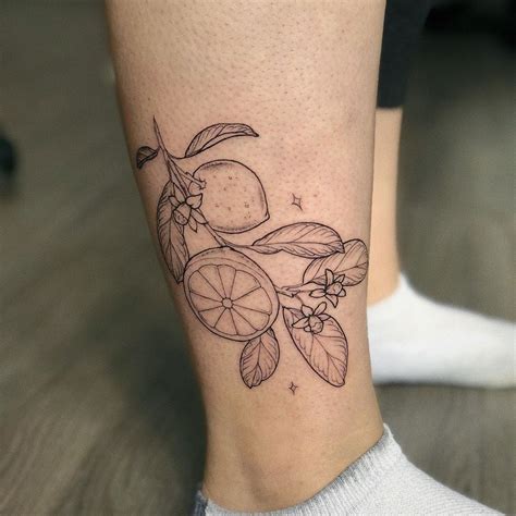 Lemon Flower Tattoo