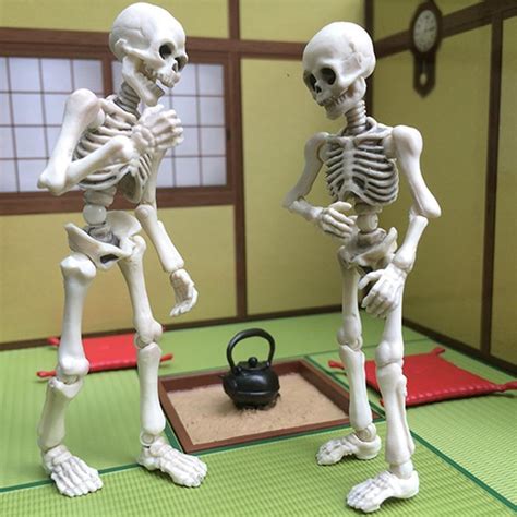 Movable Mr. Bones Skeleton Human Model Skull Full Body Mini Figure Toy Halloween-buy at a low ...