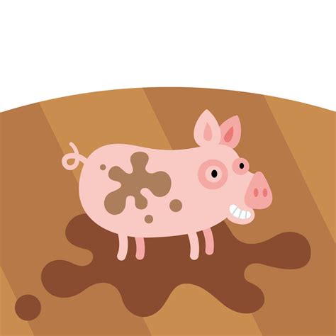 Pig in mud | Pig cartoon, Cute pigs, Pig in mud