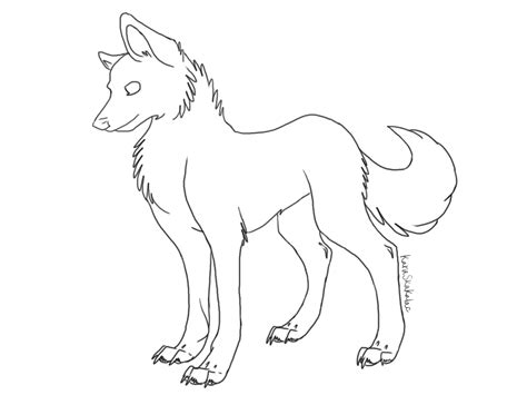 Wolf Base Lineart by KaraSkakalac on DeviantArt