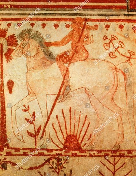 Troilus Son Priam On Horseback Fresco Editorial Stock Photo - Stock ...