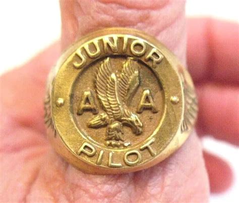 1950S HTF AA American Airlines Junior Pilot Wings Ring Advertising Vintage H1 $17.56 - PicClick