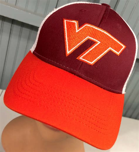 Virginia Tech University Logo Snapback Baseball Hat C… - Gem