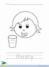Thirsty Coloring Worksheet – The Learning Site sketch template