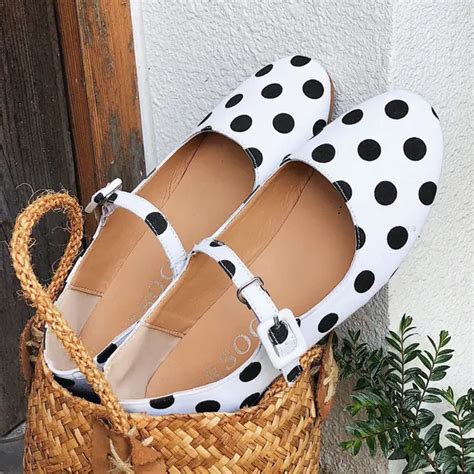 Aliexpress.com : Buy New Arrival Women Round Toes Flats Shoes Female Black And White Polka Dot ...