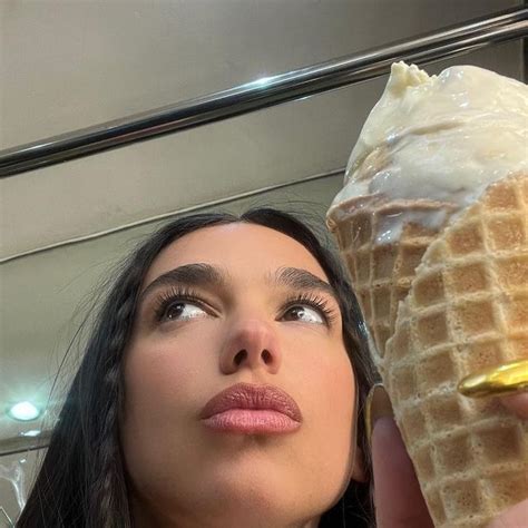 DUA LIPA on Instagram: "olive oil ice cream for the win" | Olive oil ice cream, Cream, Ice cream