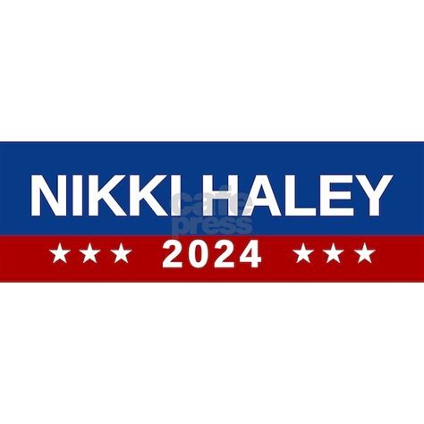 Nikki Haley 2024 Bumper Sticker by BrattyTees - CafePress