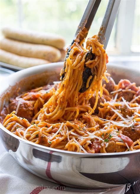 One Pot Spaghetti and Meatballs | Recipe | One pot spaghetti, Spaghetti and meatballs, One pot meals