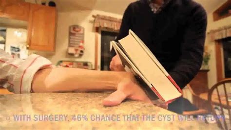 Ganglion Cyst Book Smash - Draining at Home -- 2014 - YouTube