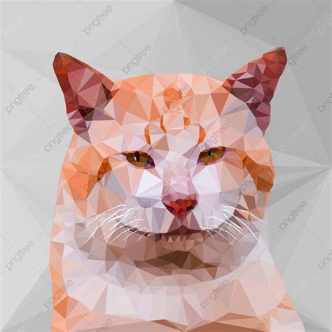 Black Low Poly Vector Hd Images, Low Poly Geometric Of Cat, Portrait ...
