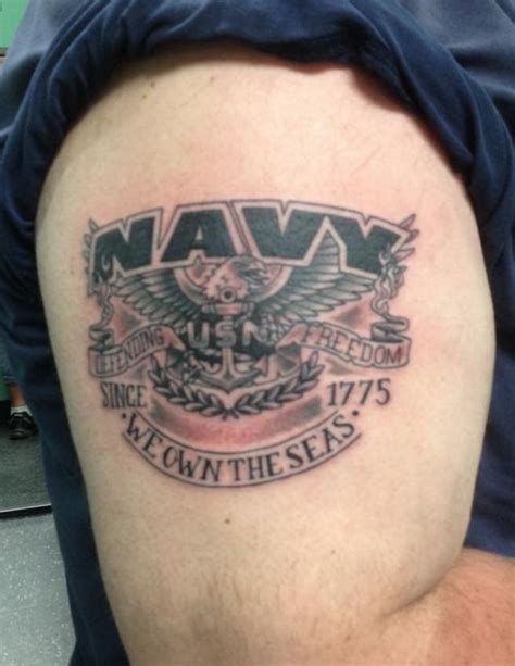 Navy tattoo from the US Navy Veterans group on Facebook | Navy tattoos, Us navy tattoos, Seal tattoo
