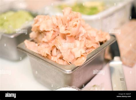 Slices of ginger Stock Photo - Alamy