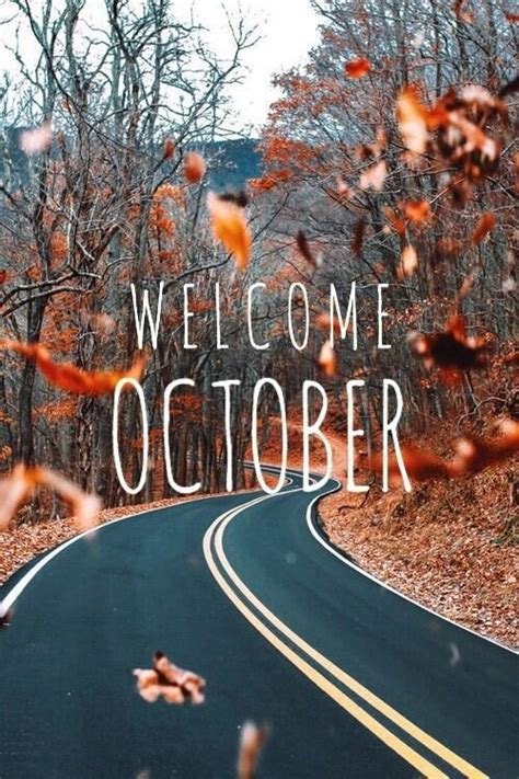 Falling Leaves, Welcome October Image leaves fall october hello october october quotes welcome ...