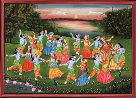 Krishna Radha Raas Leela - Reproductions par Anonymous Artist | Acheter Affiches, Cadres, toile ...
