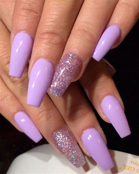 Installation of acrylic or gel nails | Purple acrylic nails, Accent ...