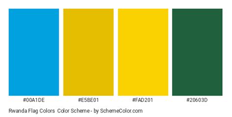 Rwanda Flag Colors » Country Flags » SchemeColor.com