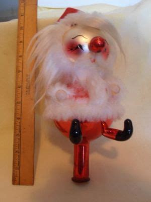 Vintage Italian Glass Santa Tree Topper -- Antique Price Guide Details Page