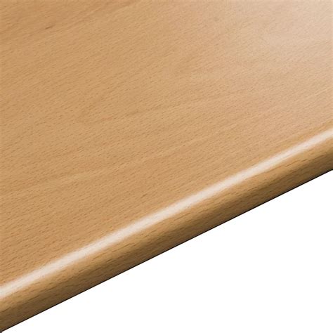 28mm Beech effect Laminate Round edge Kitchen Worktop, (L)3050mm | DIY at B&Q