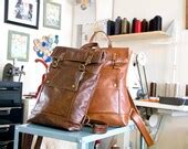 Items similar to Professional Leather Backpack, Back to School Backpack, Mens Leather Backpack ...