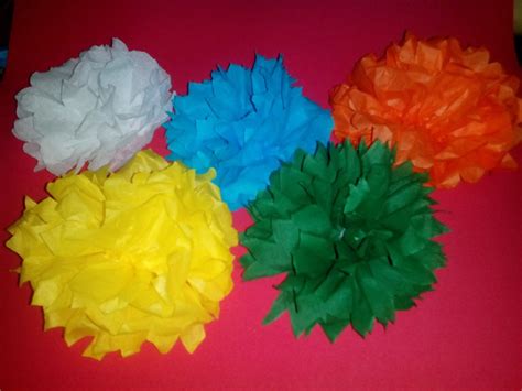 How to Make Tissue Paper Pom Poms | ThriftyFun