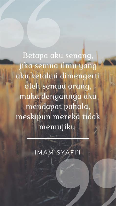 Imam Syafi'i Quotes | Kutipan pelajaran hidup, Motivasi, Kata-kata motivasi