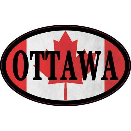 4in x 2.5in Oval Canadian Flag Ottawa Sticker - Walmart.com