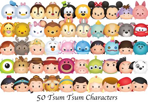 TSUM TSUM CLIPART. 50 High Resolution Clipart. Disney Tsum | Etsy