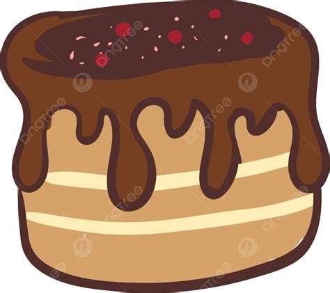 Illustration Of A Chocolate Cake In Vector Or Color Form Vector, Taste, Cream, Ingredients PNG ...